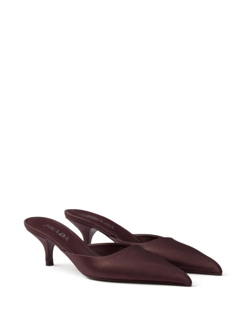 Prada 55mm satin mules