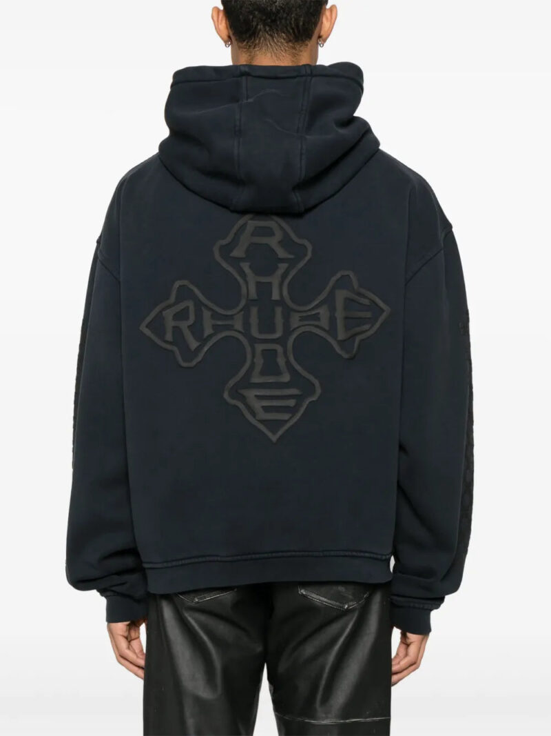 RHUDE cross-logo hoodie