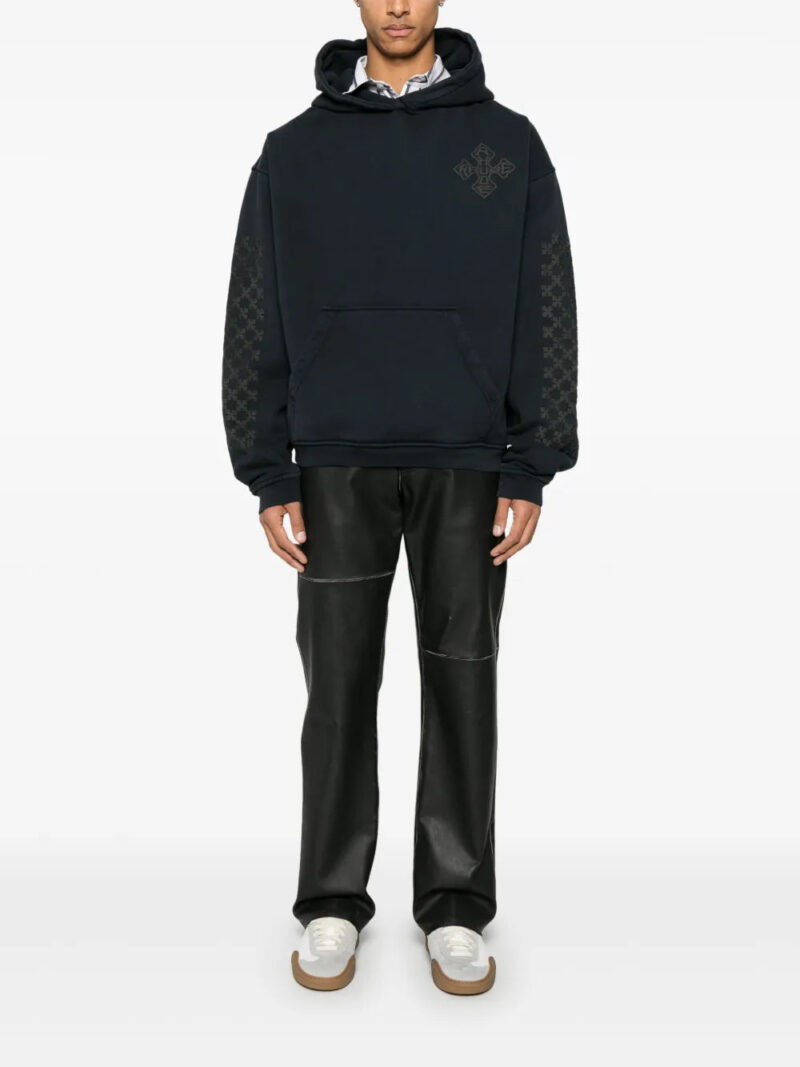 RHUDE cross-logo hoodie