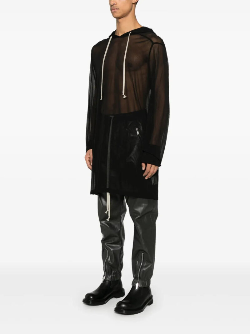 Rick Owens  semi-sheer hoodie