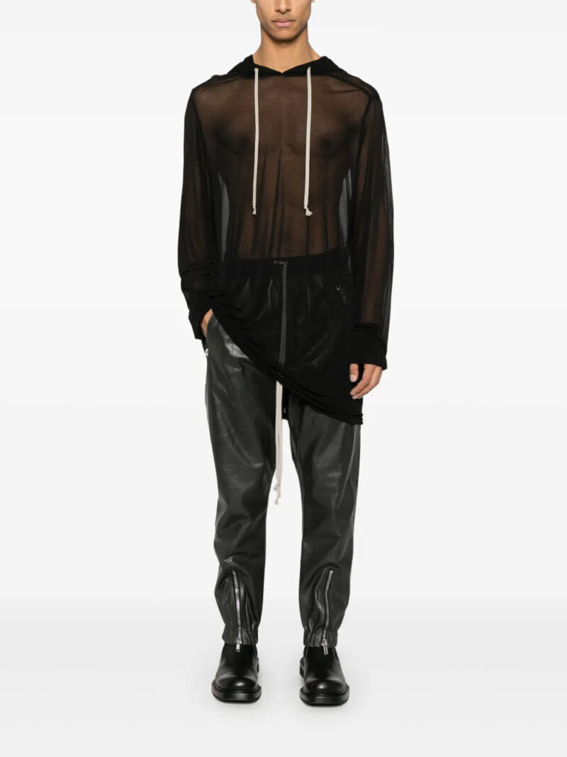 Rick Owens  semi-sheer hoodie
