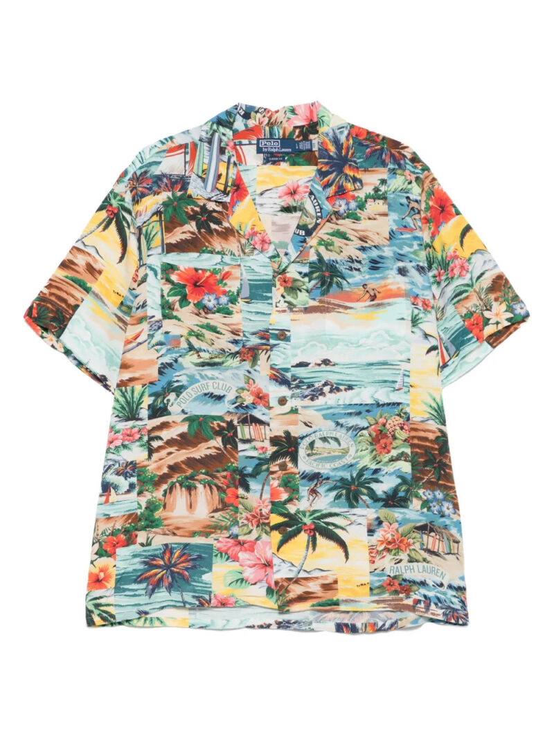 Polo Ralph Lauren  patchwork-print camp shirt