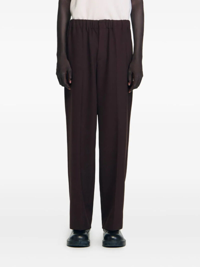 SANDRO elastic-waist pleated trousers