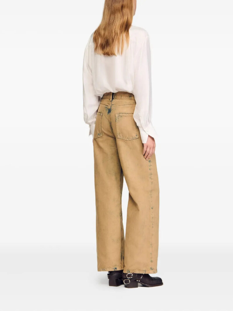 SANDRO acid-wash five-pocket jeans