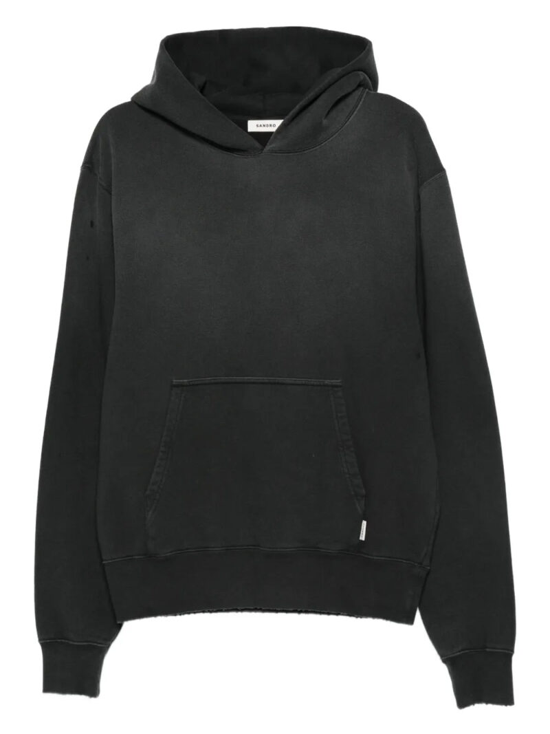 SANDRO  pocket-detail cotton hoodie