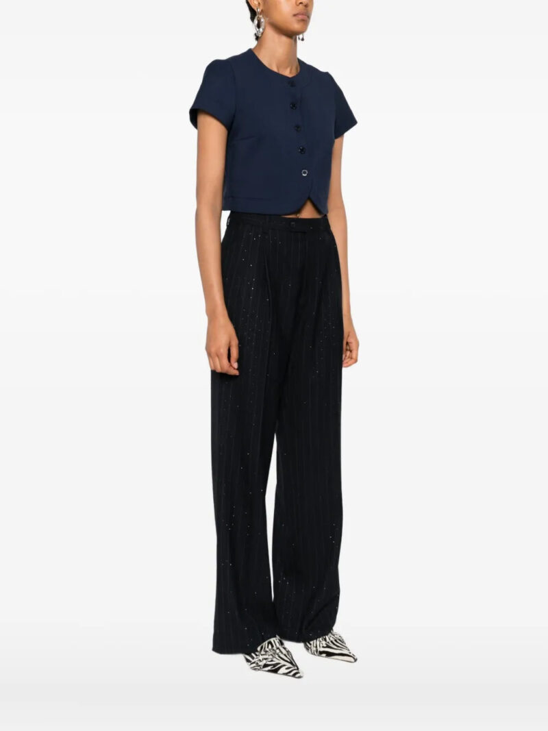 SANDRO button-fastening short-sleeve top