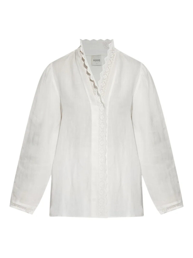Posse  lace-detailing shirt