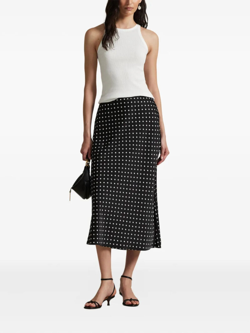 Polo Ralph Lauren polka dot-print midi skirt
