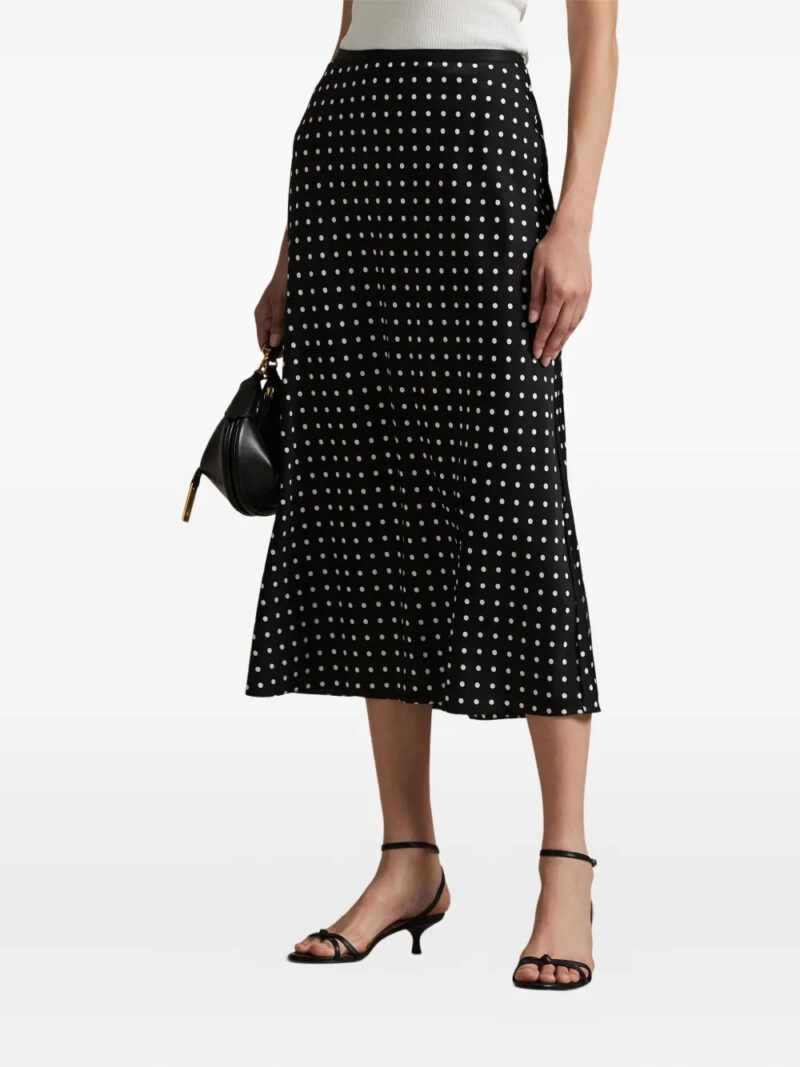 Polo Ralph Lauren polka dot-print midi skirt