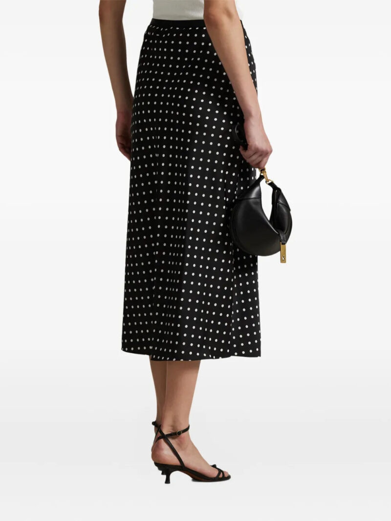 Polo Ralph Lauren polka dot-print midi skirt