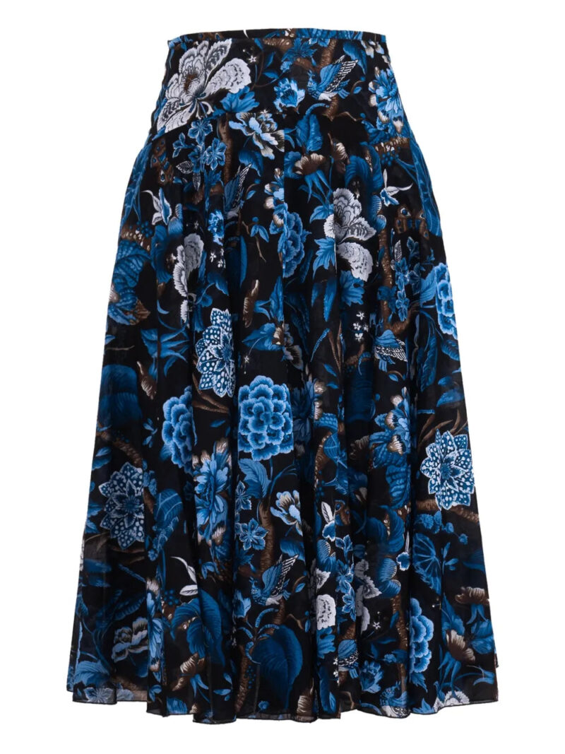 Samantha Sung  floral-print pleated midi-skirt