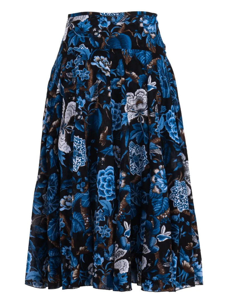 Samantha Sung  floral-print pleated midi-skirt