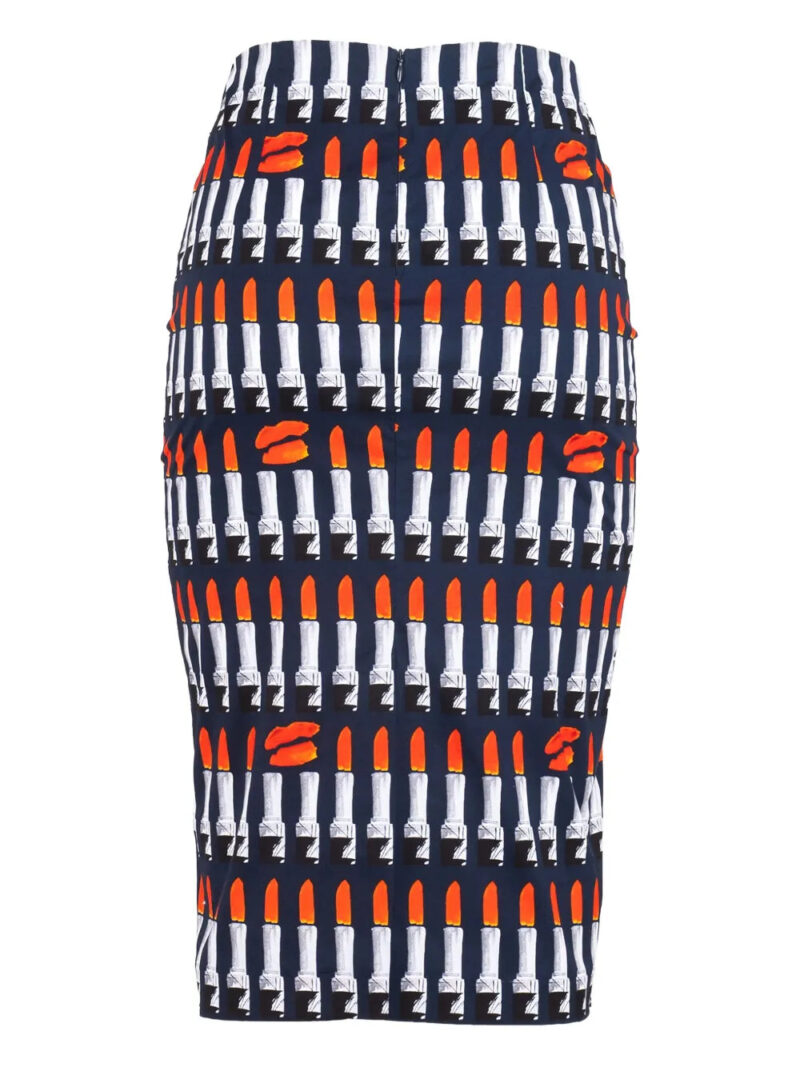 Samantha Sung  Chloe lipstick-print pencil skirt