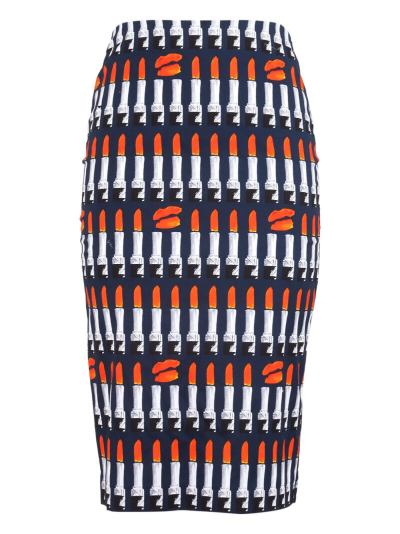 Samantha Sung  Chloe lipstick-print pencil skirt