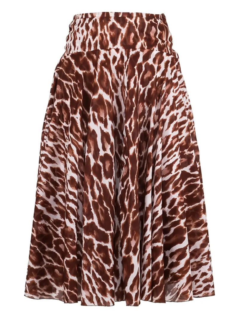 Samantha Sung  Aster leopard-print midi skirt