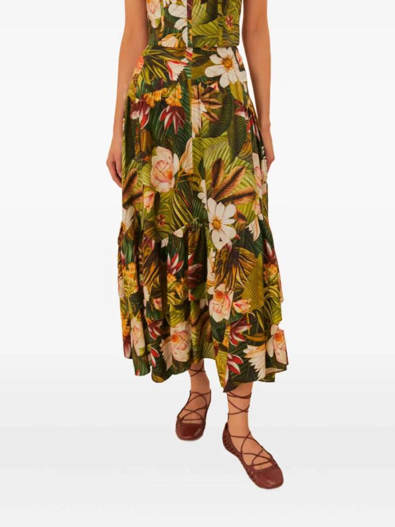 FARM Rio  Botanical Forest-print skirt