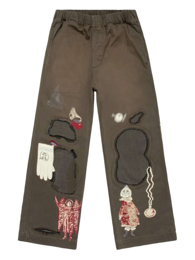 Samuel Zelig Antique embroidered patchwork trousers