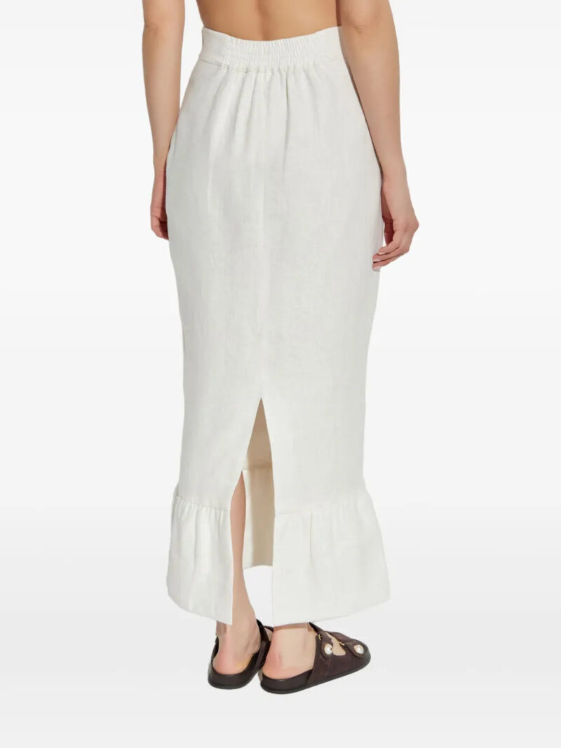 Posse  ruffled linen skirt