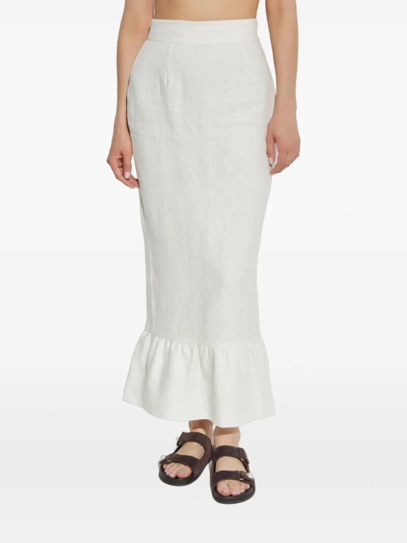 Posse  ruffled linen skirt