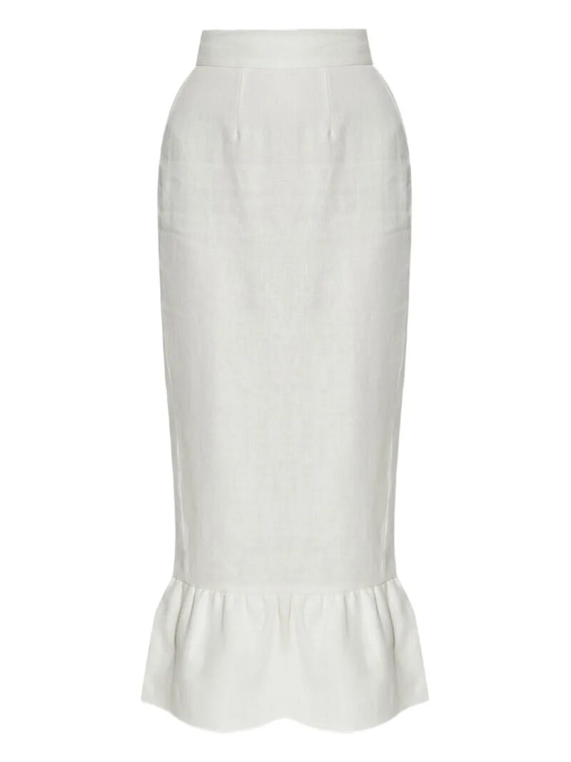 Posse  ruffled linen skirt