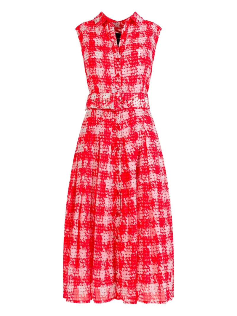 Samantha Sung  checked belted midi dress