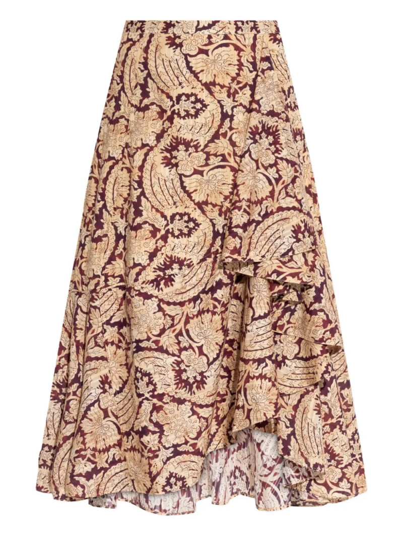 Ulla Johnson  floral-print asymmetric skirt