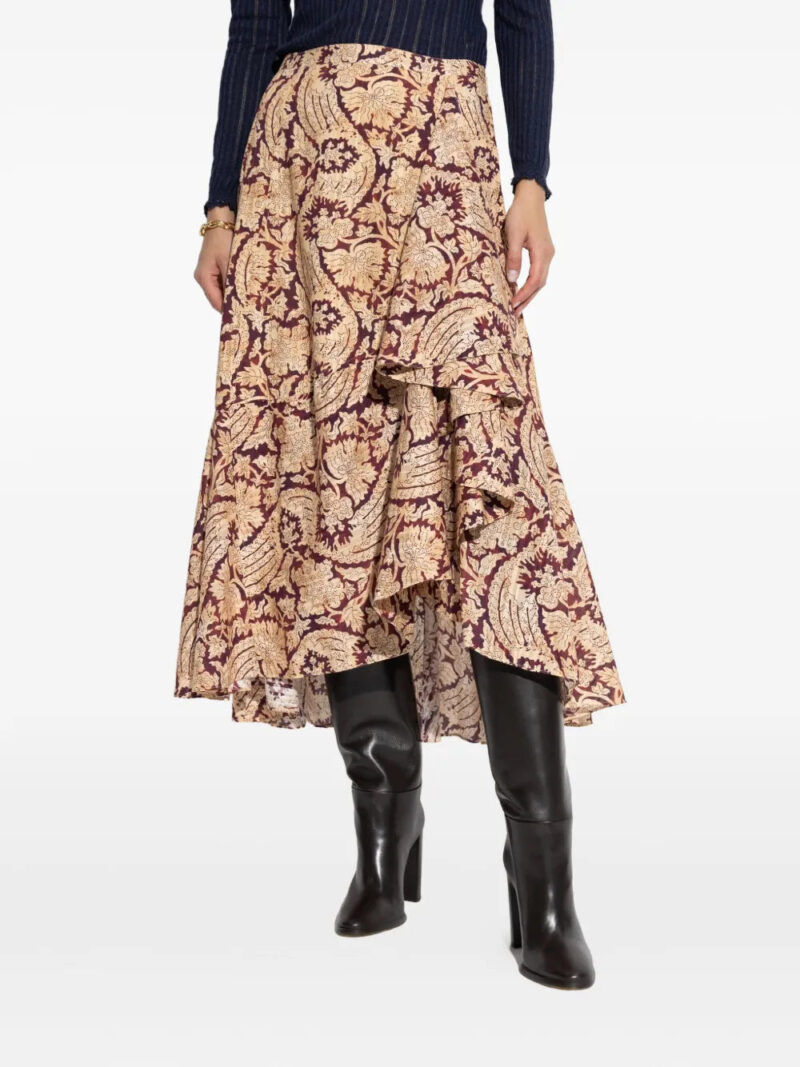 Ulla Johnson  floral-print asymmetric skirt