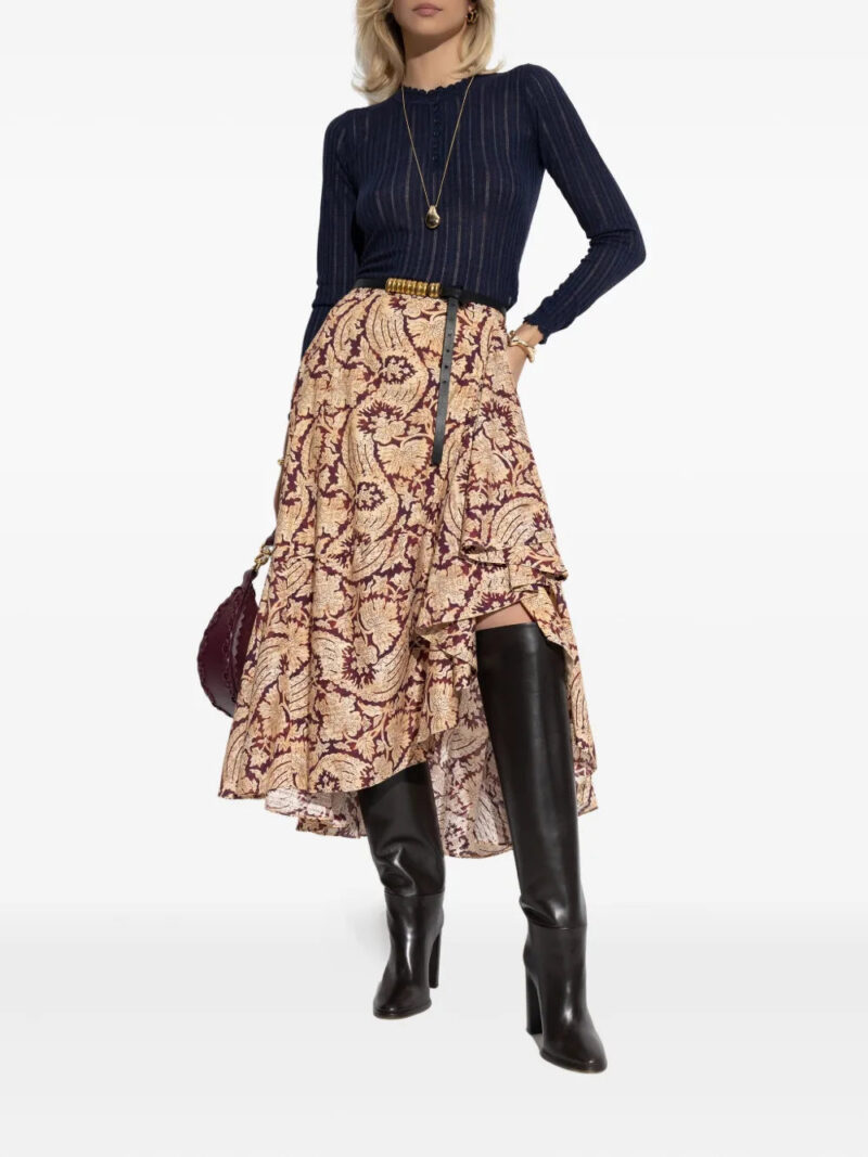 Ulla Johnson  floral-print asymmetric skirt