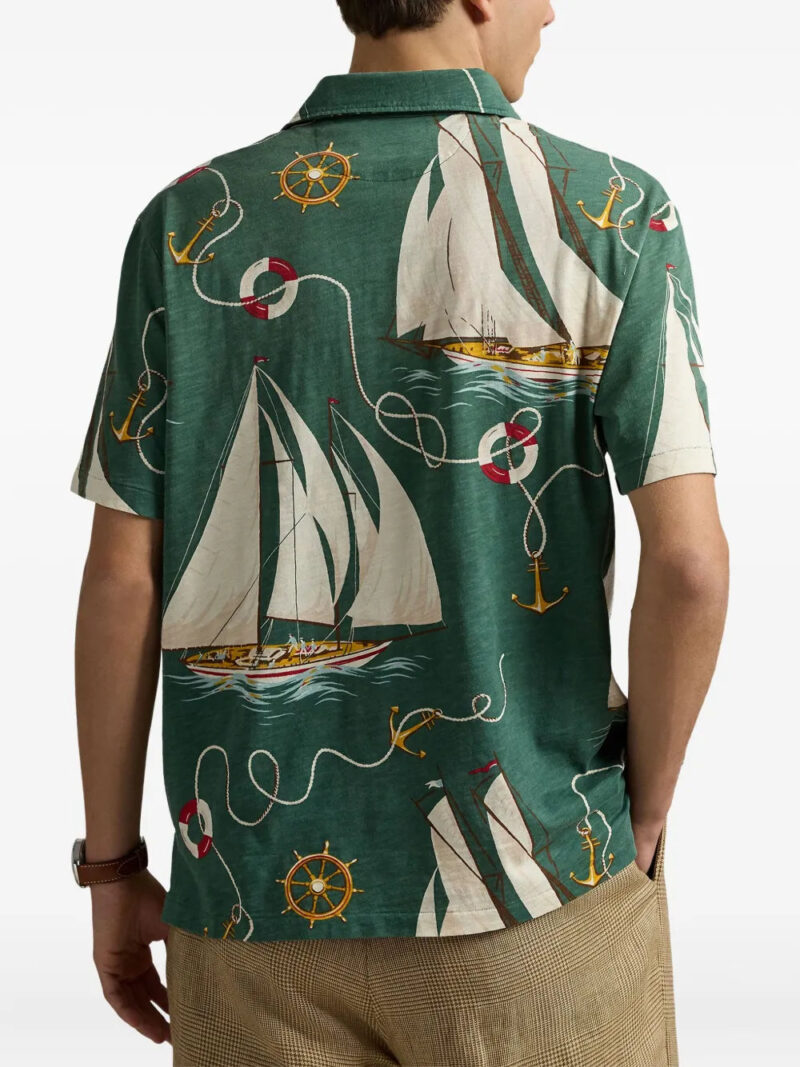 Polo Ralph Lauren sailboat-print short-sleeve polo shirt