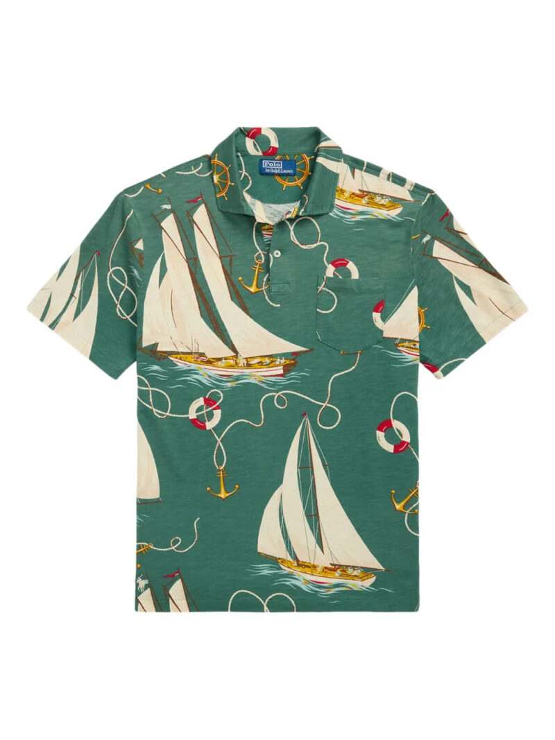 Polo Ralph Lauren  sailboat-print short-sleeve polo shirt