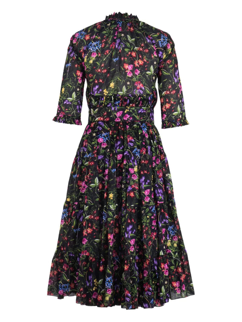 Samantha Sung  Eden logo-print midi dress