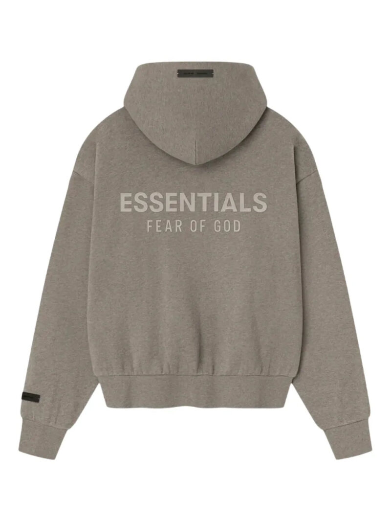 FEAR OF GOD ESSENTIALS  logo-print zip-up hoodie