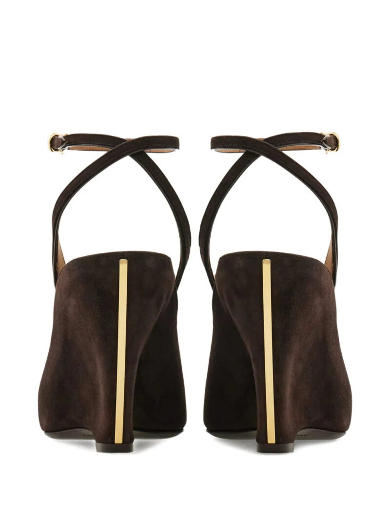 Ferragamo  90mm peep-toe wedge pumps