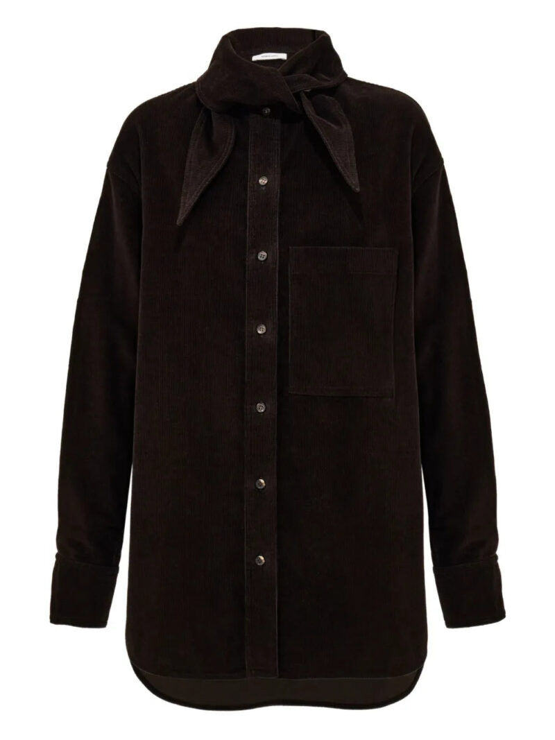 Ferragamo  kerchief-collar corduroy shirt