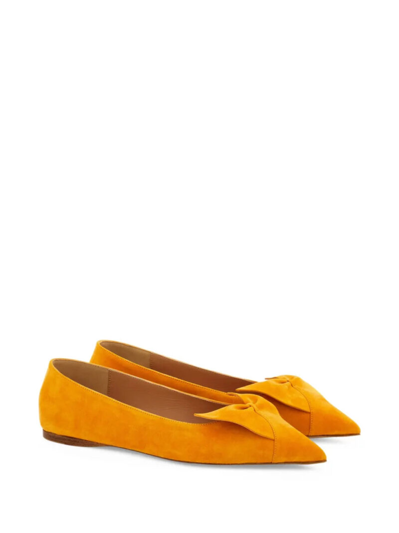 Ferragamo bow pointed ballet flats