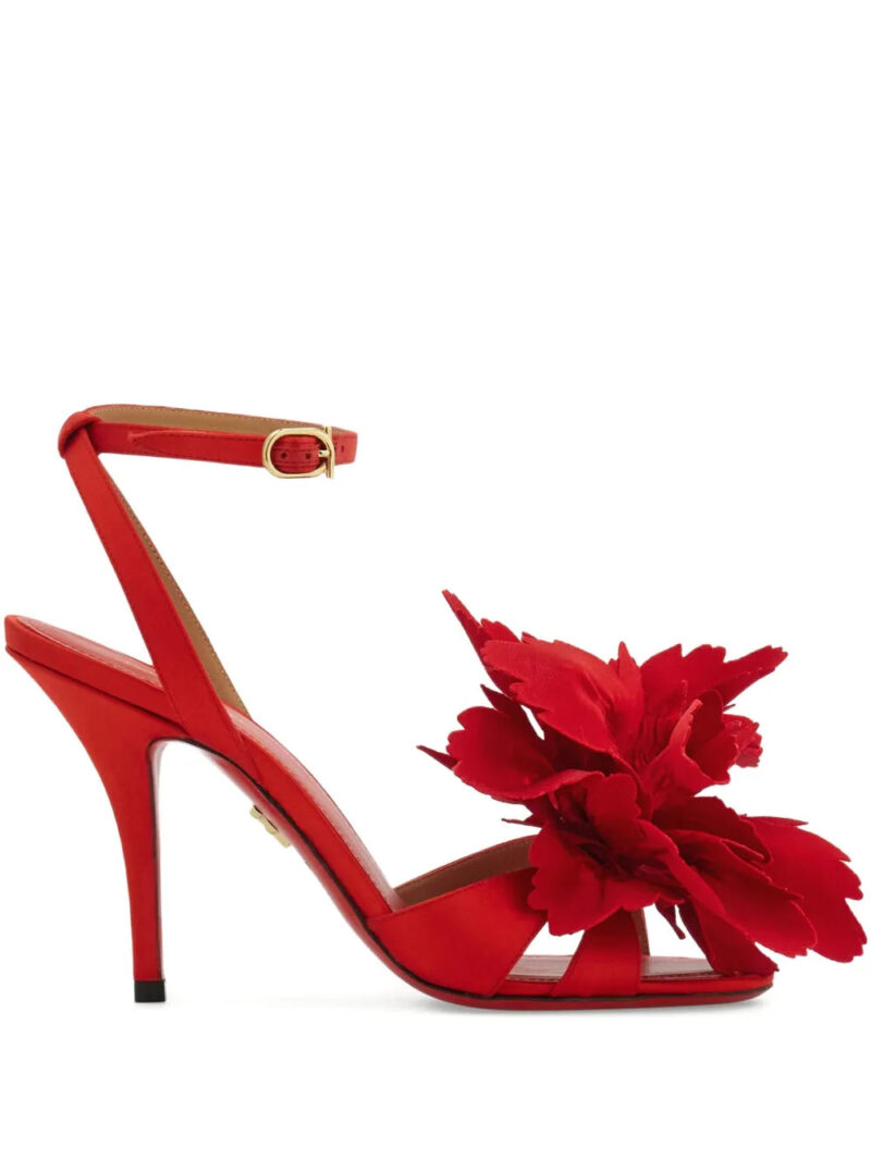 Ferragamo  90mm flower-embellished high-heel sandals