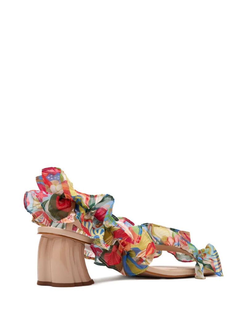 FARM Rio  65mm Ocean View Monstera heeled sandals