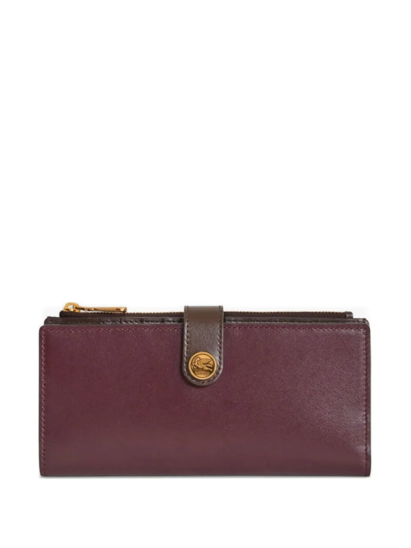 ETRO  pegasus-button leather wallet