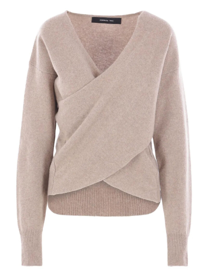 Federica Tosi  wrap-front V-neck sweater