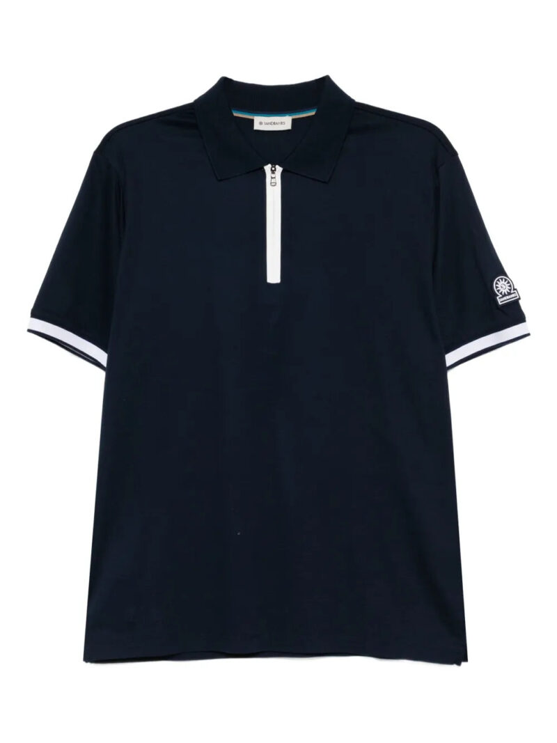 SANDBANKS  zip-up polo shirt