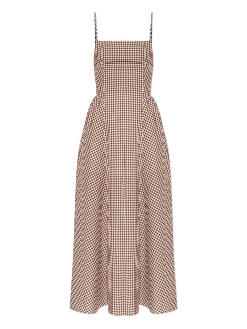 Posse  gingham check maxi dress