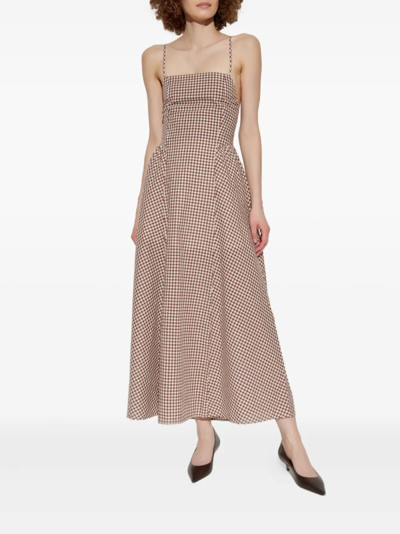 Posse  gingham check maxi dress
