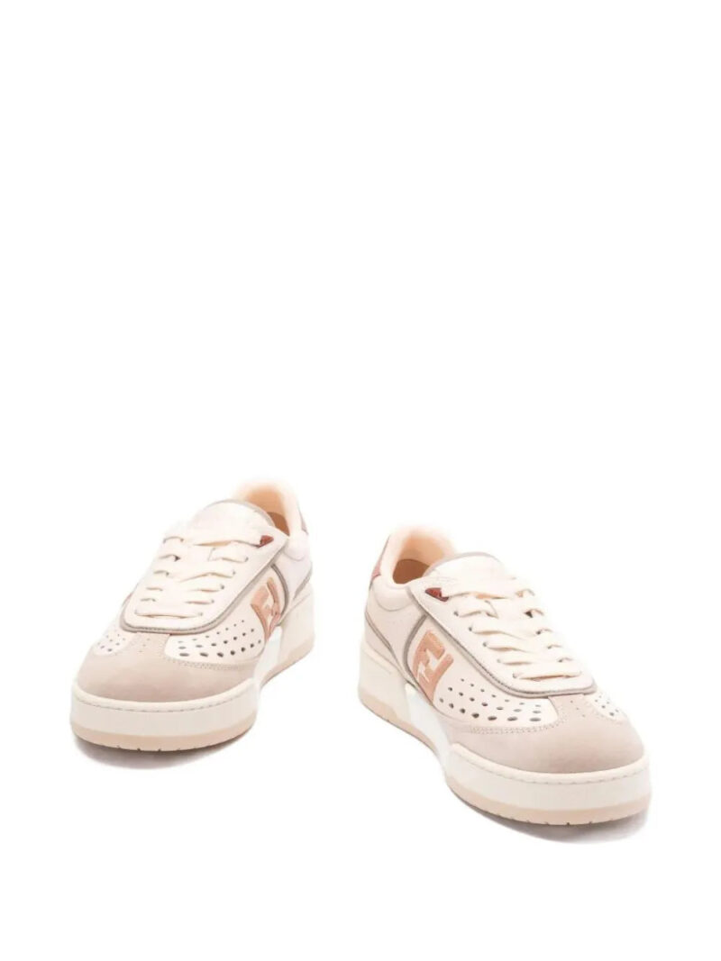 FENDI  Match leather sneakers
