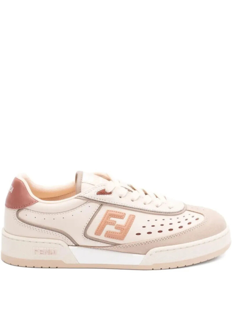 FENDI  Match leather sneakers