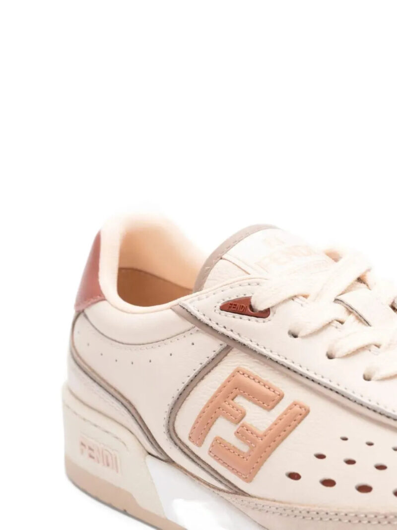 FENDI  Match leather sneakers