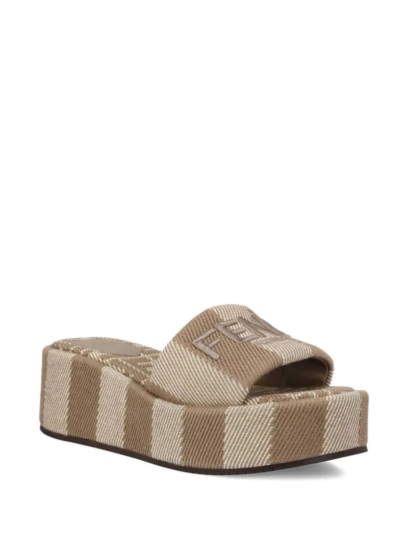 FENDI  60mm Sunshine striped platform sandals
