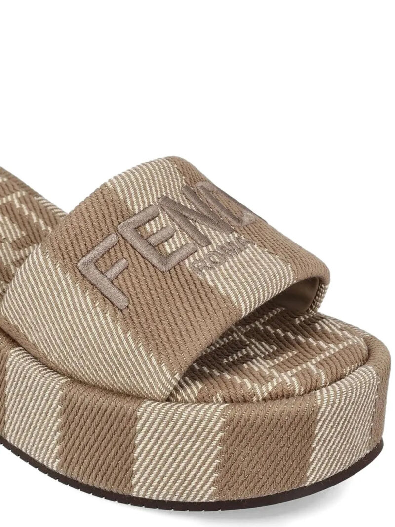 FENDI  60mm Sunshine striped platform sandals