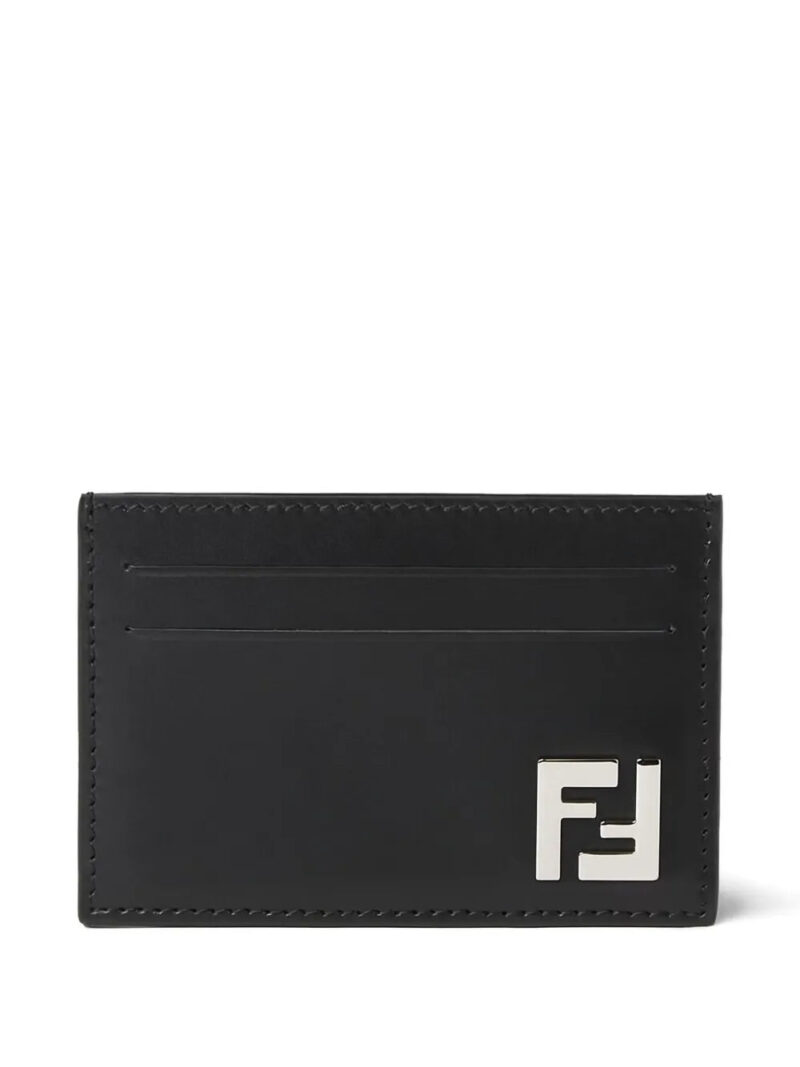 FENDI  logo-plaque leather cardholder