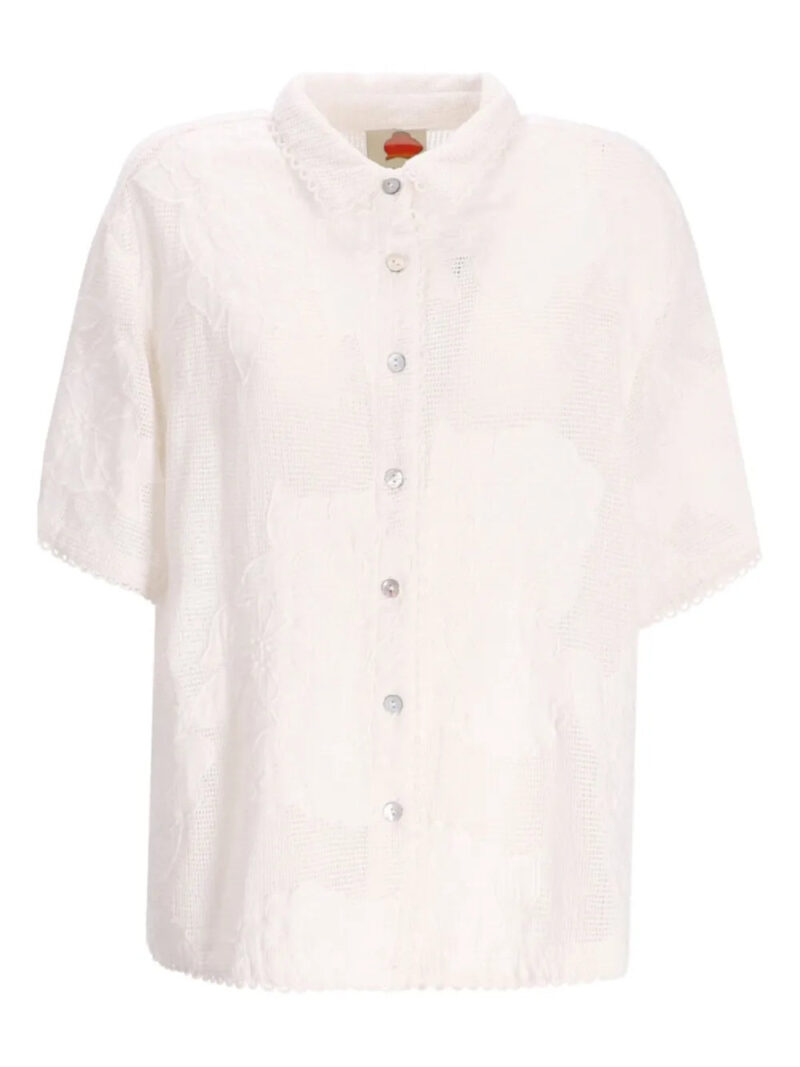 FARM Rio  embroidered-floral cotton shirt