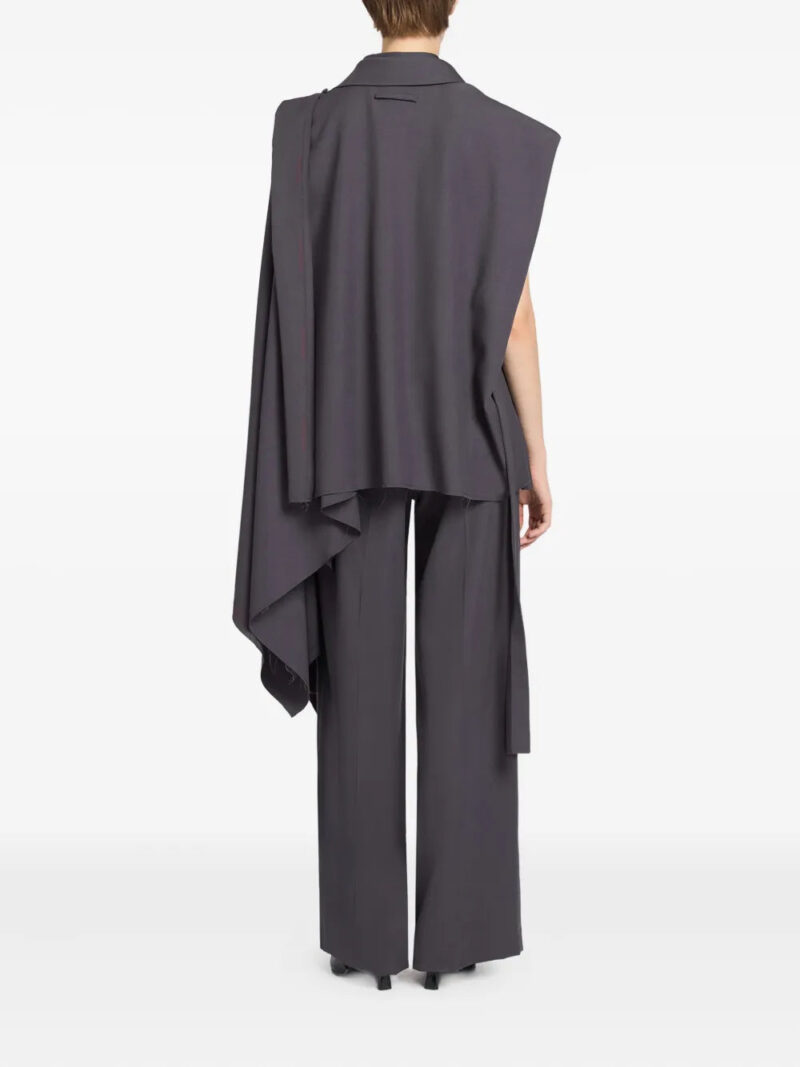 Ports 1961 draped-shoulder wool shirt